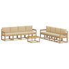 vidaXL Buiten bankenset 9 st Wit en Beige
