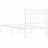 vidaXL Bedframe met hoofdbord metaal wit 80x200 cm