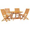 vidaXL Tuin eettafelset 5 pcs Bruin Massief Acaciahout