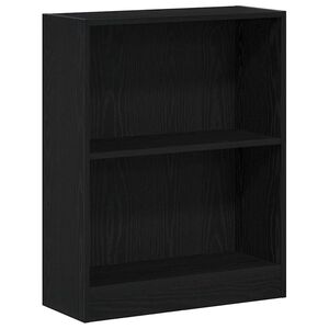 vidaXL Boekenkast Zwart Eiken 60 x 24 x 76 cm Bewerkt hout