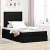 vidaXL Ottoman bed met matras 120x200cm stof zwart