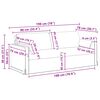 vidaXL Bank 2 pcs Lichtgrijs 158 x 78 x 80 cm Stof