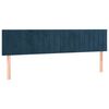vidaXL Boxspring met matras fluweel donkerblauw 200x200 cm
