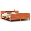 vidaXL Bed met boekenkast zonder matras grenenhout wasbruin 200x200 cm