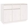 vidaXL Dressoir 110x34x75 cm massief grenenhout wit