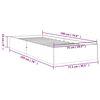 vidaXL Bedframe massief hout 75x19 cm