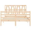 vidaXL Bedframe met hoofdbord massief hout