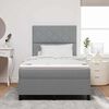 vidaXL Boxspringbed met matras Lichtgrijs 120 x 200 cm Stof