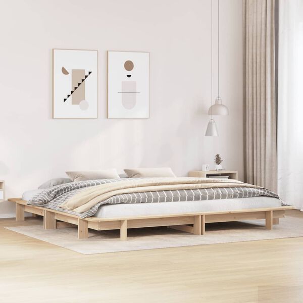vidaXL Bedframe zonder matras massief grenenhout 180x200 cm