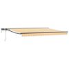 vidaXL Handmatige Luifelhouder met LED's Geel, Wit, Anthraciet 5 x 3 m