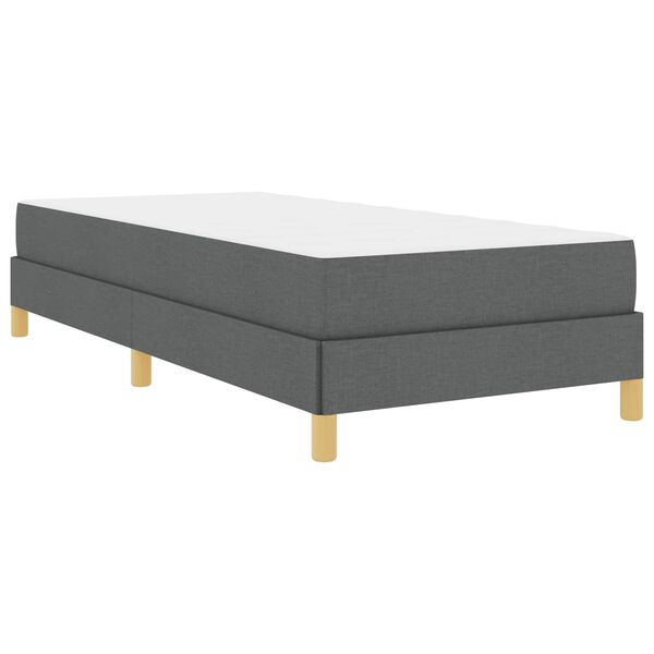 vidaXL Boxspringbed met matras Donkergrijs 90 x 190 cm Stof