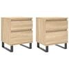 vidaXL Nachtkastjes 2 st 40x35x50 cm sonoma eikenkleurig