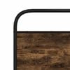 vidaXL Vervangend hoofdbord 200 cm staal en bewerkt hout gerookt eikenkleurig