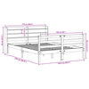 vidaXL Bedframe zonder matras massief grenenhout wasbruin 160x200 cm