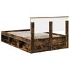 vidaXL Bedframe met hoofdeinde Gerookt eiken 120 x 190 cm Bewerkt hout