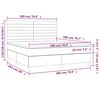 vidaXL Boxspring met matras fluweel lichtgrijs 180x200 cm