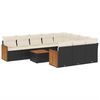 vidaXL 11-delige Loungeset met kussens poly rattan zwart