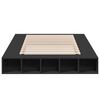 vidaXL Bedframe bewerkt hout zwart 135x190 cm