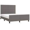 vidaXL Bedframe met hoofdbord kunstleer grijs 140x190 cm