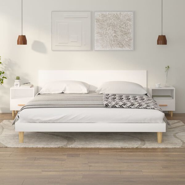 vidaXL Nachtkastjes 2 st 40x35x47 cm wit