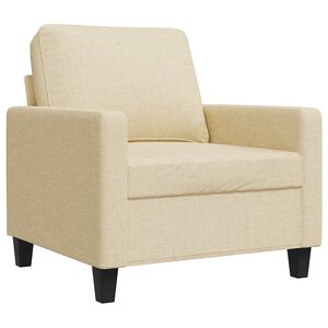 vidaXL Fauteuil 60 cm stof cr&egrave;mekleurig