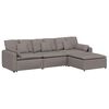 vidaXL Modulaire bank met voetenbank en kussens taupe