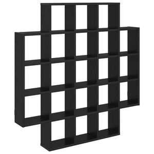 vidaXL Wandplank Zwart eiken 100 x 13 x 100 cm Bewerkt hout