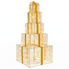 vidaXL Kerst led-cadeaudozen stapel 250 LED's Warmwit 56 x 56 x 120 cm