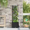 vidaXL Tuin Bloempot Zwart 40 x 40 x 143 cm Staal