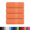 vidaXL Gastendoekjes 4 st 30x50 cm 360 g/m&sup2; 100% katoen oranje