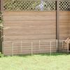 vidaXL Hondenkennel 3 m&sup2; staal zilverkleurig