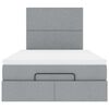 vidaXL Ottoman bed met matras en LED's 120x190 cm stof lichtgrijs