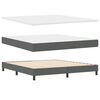 vidaXL Boxspring bed met matras Donkergrijs 180 x 200 cm Stof