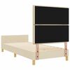 vidaXL Bedframe met hoofdeinde Cr&egrave;me 100 x 200 cm Stof