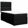 vidaXL Boxspring met matras stof zwart 90x200 cm