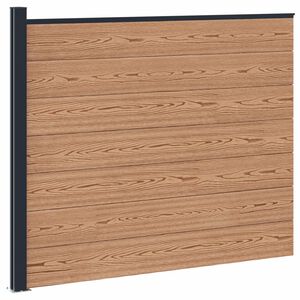 vidaXL Hekpaneel WPC en Aluminium Bruin