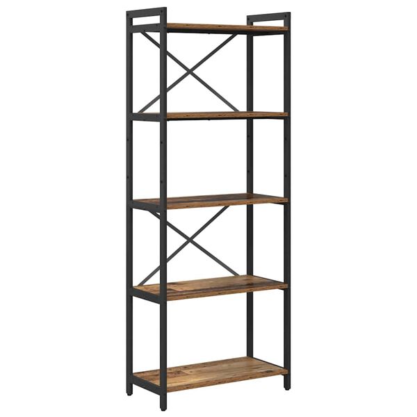 vidaXL Boekenkast Oud hout 60 x 30 x 155 cm Bewerkt hout