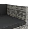 vidaXL 5-delige Loungeset met kussens poly rattan grijs