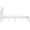 vidaXL Bedframe met hoofdbord metaal wit 183x213 cm