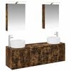 vidaXL Badkamerkastenset 5 pcs Gerookt eiken Bewerkt hout