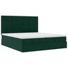vidaXL Ottoman bed met matrassen 180x200cm fluweel donkergroen