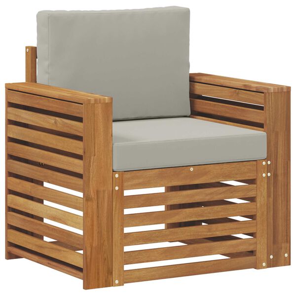 vidaXL Buiten bankenset Massief Acaciahout en Polyester Naturel