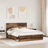 vidaXL Bedframe met hoofdeinde Oudhout 160 x 200 cm Massief grenenhout