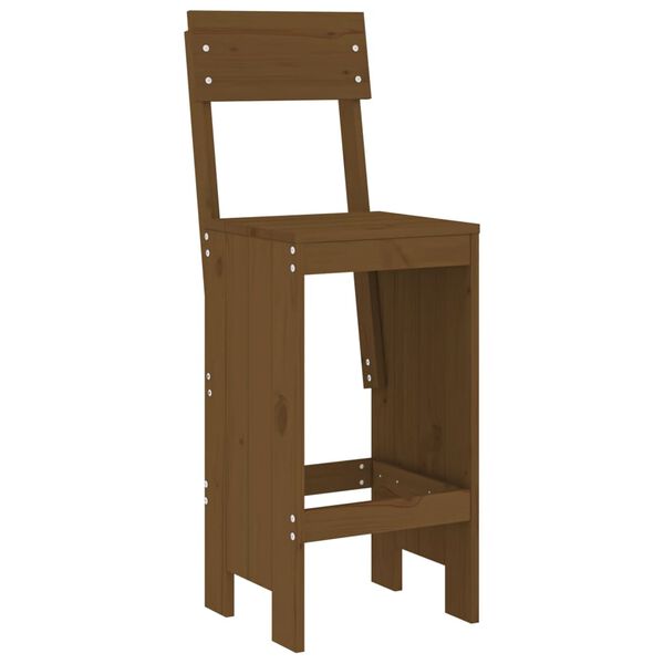 vidaXL 9-delige Tuinbarset massief grenenhout honingbruin