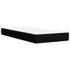 vidaXL Boxspring met matras stof zwart 90x200 cm