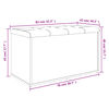 vidaXL Opbergbankje 82x42x45 cm bewerkt hout grijs sonoma eikenkleurig