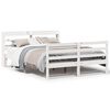 vidaXL Bedframe met hoofdeinde zonder matras 140x200 cm wit
