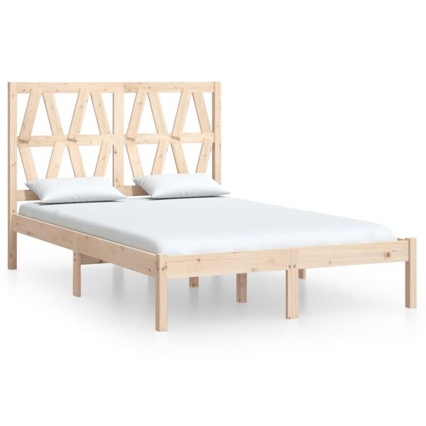 vidaXL Bedframe massief grenenhout 140x200 cm