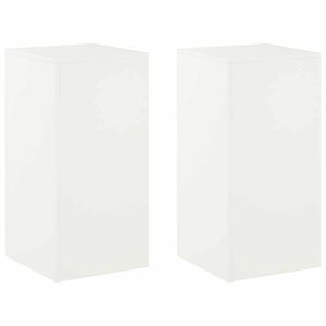 vidaXL Plantenstandaard 2 pcs Wit 40 x 40 x 80 cm Staal