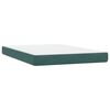 vidaXL Boxspring met matras en LED fluweel donkergroen 160x210 cm